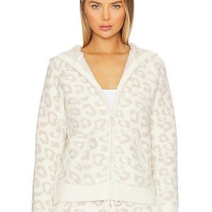 CozyChic In The Wild Zip Hoodie in Cream & Stone
